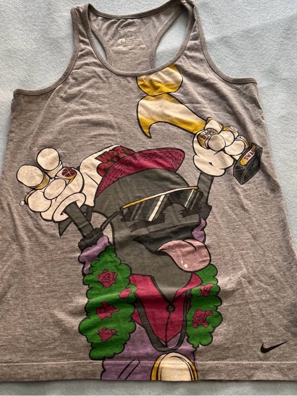Nike The Athletic Dept. Gray Slim Fit Tank Top Boys Size Large